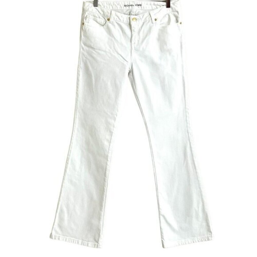 Michael Kors Jeans White Bootcut White Denim Mid Rise SZ 4